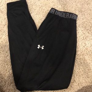 Black under ARMOUR joggers